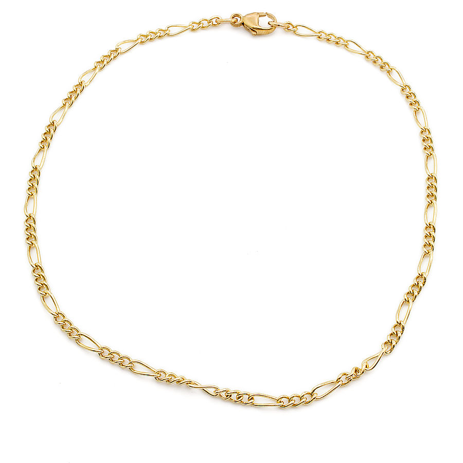 New New 9ct gold 9½ inch figaro Anklet